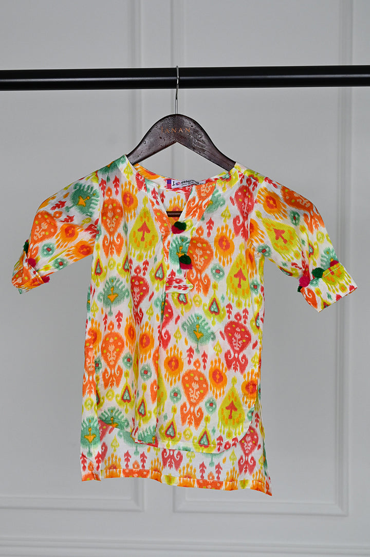 Lawn Multicolor Kurti - J. Junaid Jamshed