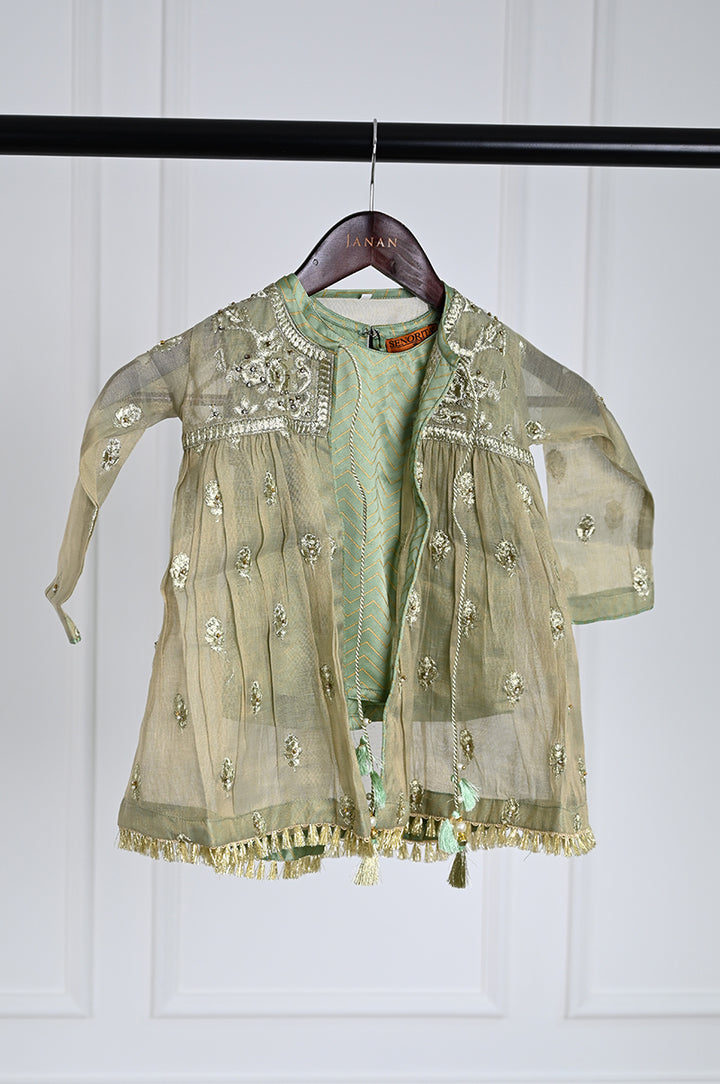 Gold & Grey Stitched Suit - Senorita