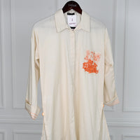 Dobby White Kurti - J. Junaid Jamshed