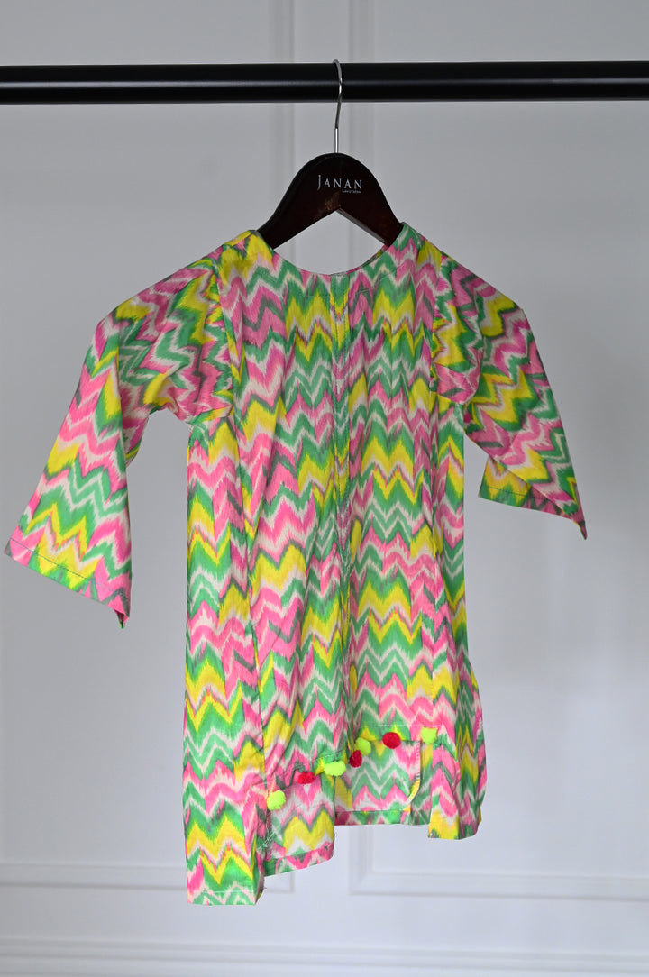 Lawn Green Kurti - J. Junaid Jamshed