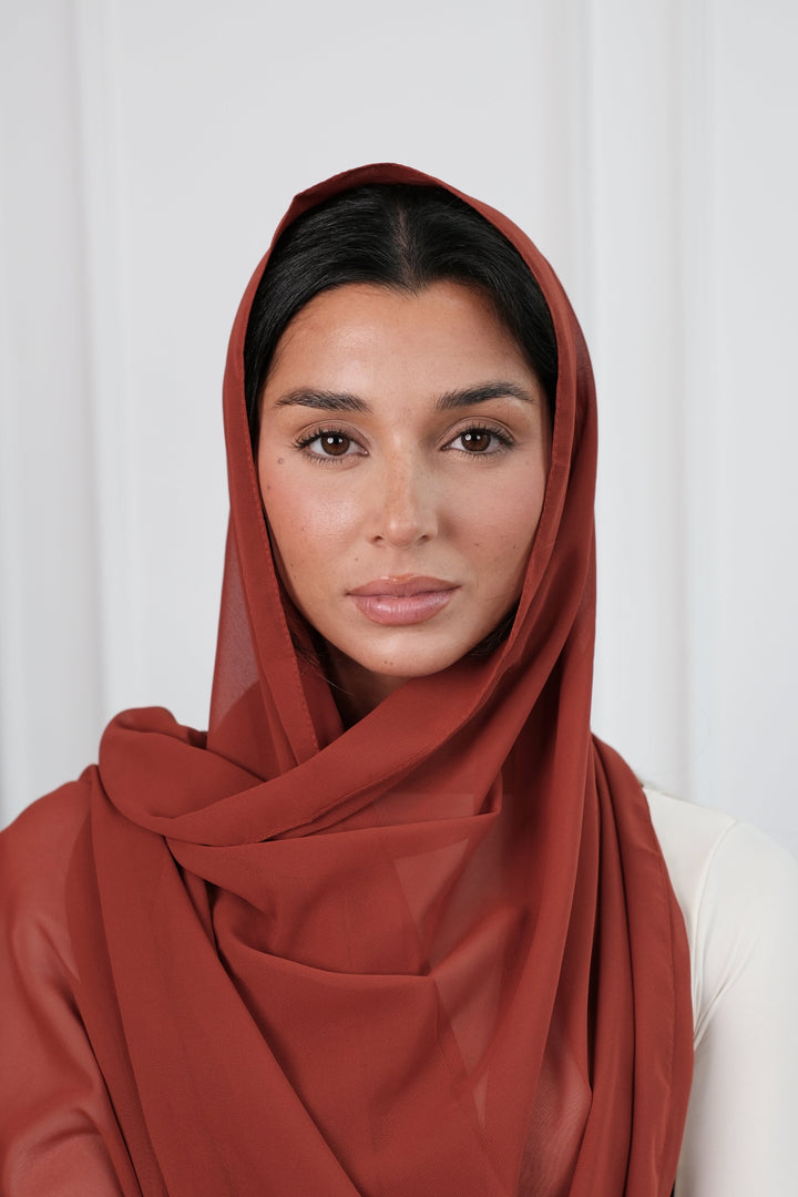 Rust Chiffon Hijab