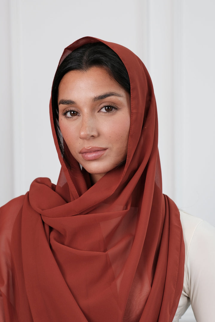 Rust Chiffon Hijab