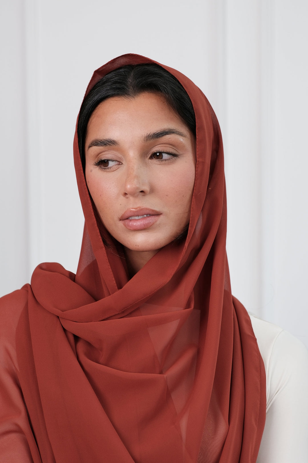 Rust Chiffon Hijab