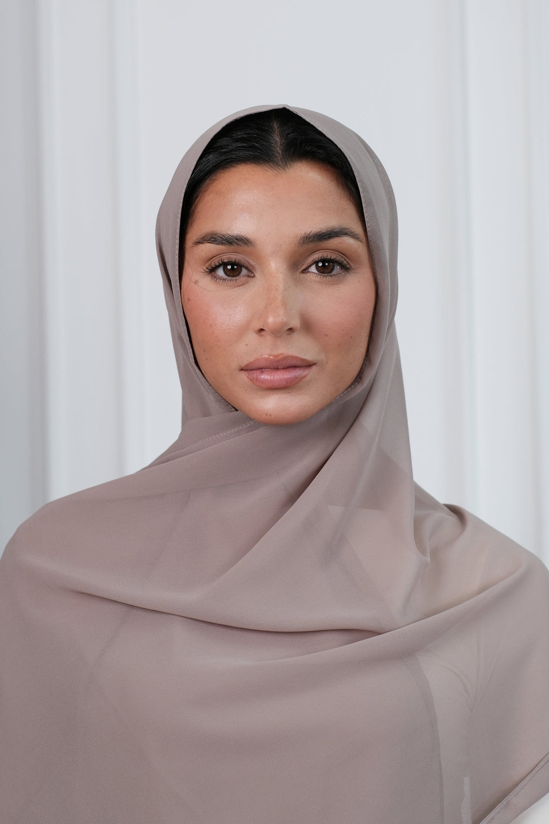 Taupe Chiffon Hijab – Janan - Main Image