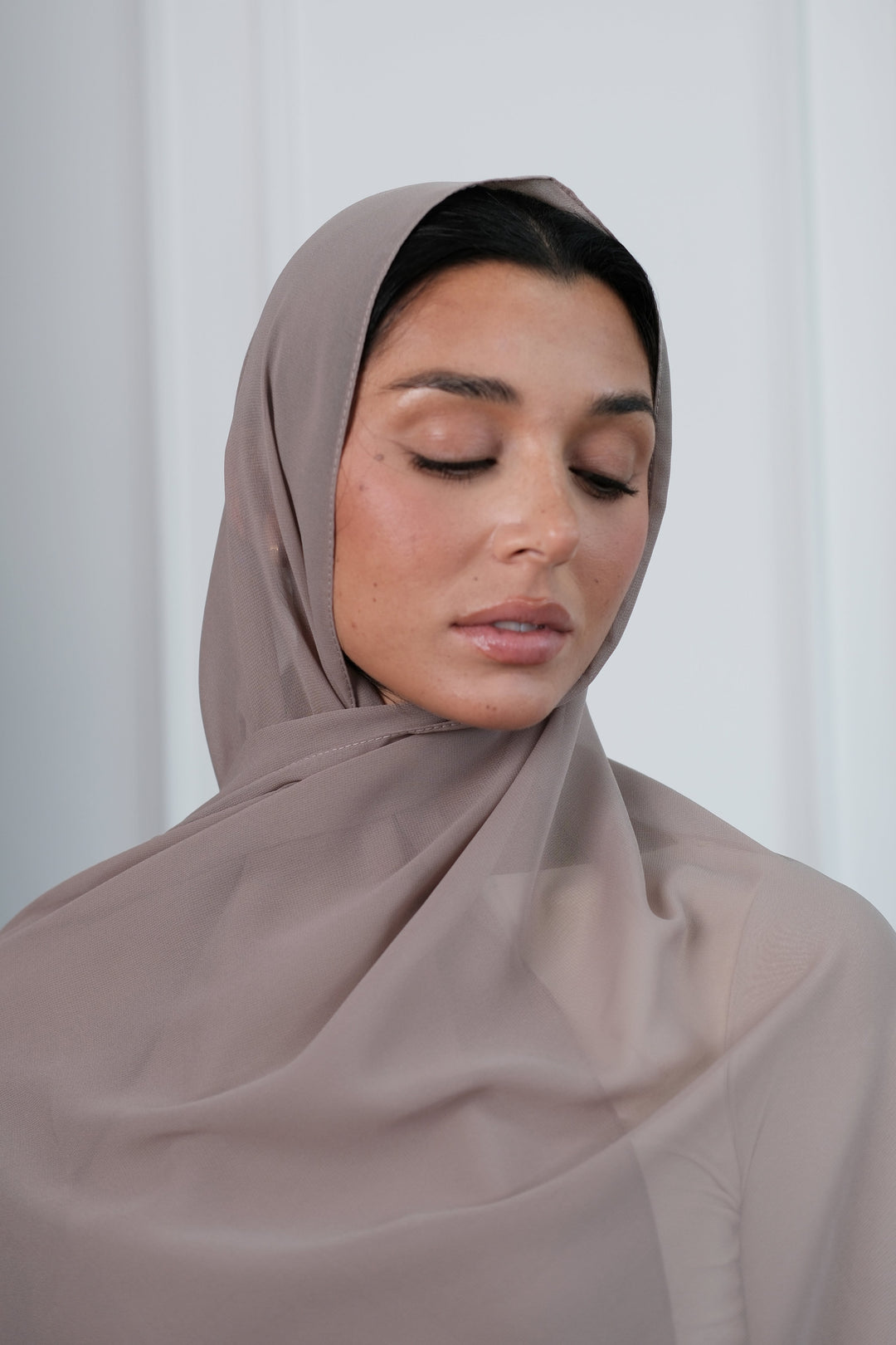 Taupe Chiffon Hijab