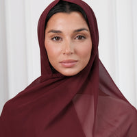 Burgundy Chiffon Hijab