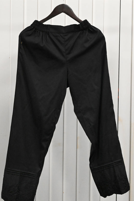 Cambric Black Trouser - J. Junaid Jamshed