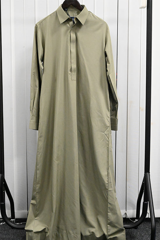 Blended Olive Jubba- J. Junaid Jamshed