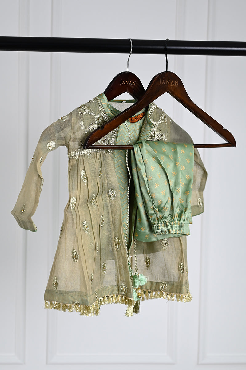 Gold & Grey Stitched Suit - Senorita