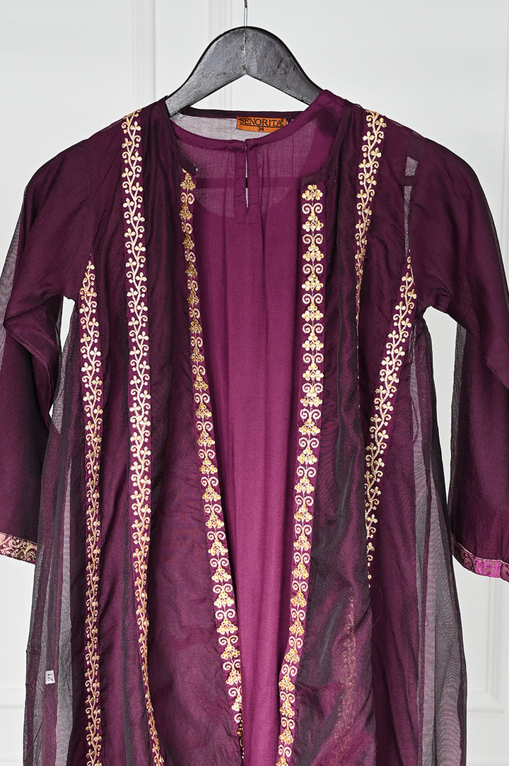 Magenta Stitched Suit - Senorita