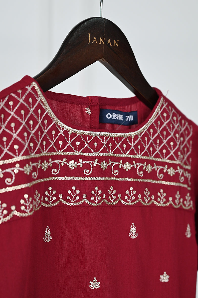 Red Stitched Suit - Ochre