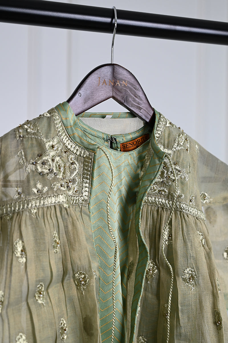 Gold & Grey Stitched Suit - Senorita