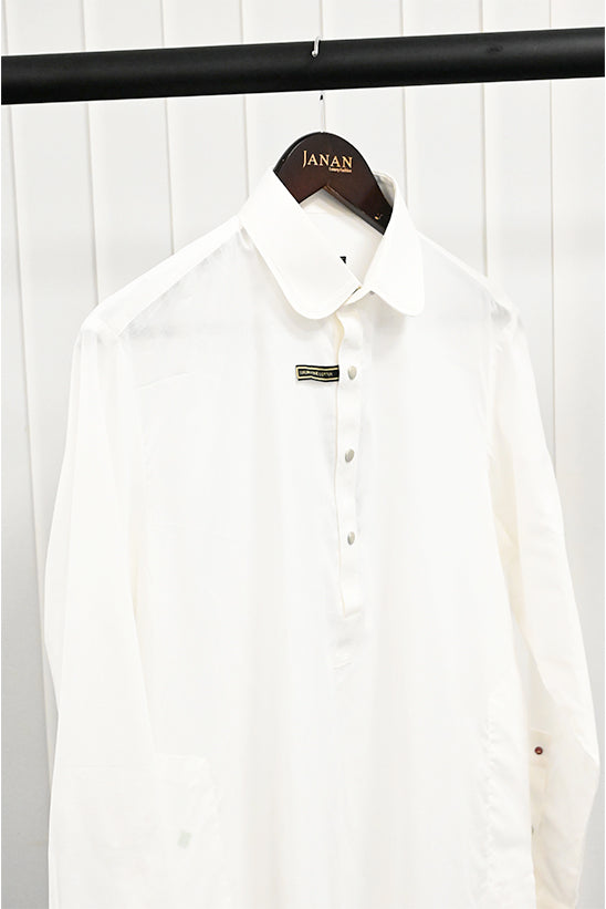 Cotton Off White Shalwar Kameez - Waseem Akram by Almirah