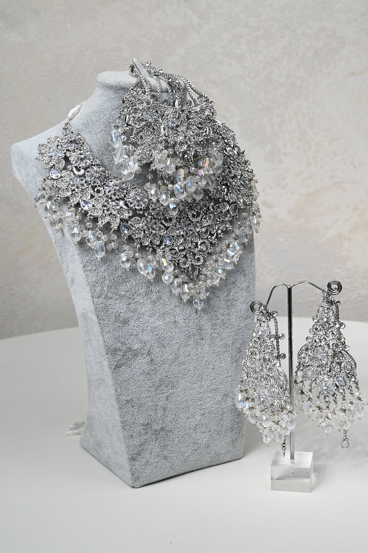 Crystal Elegance Silver Bridal Jewelry Set