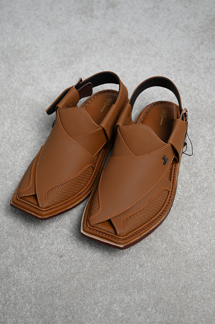 Brown Peshawari Chappal - J. Junaid Jamshed