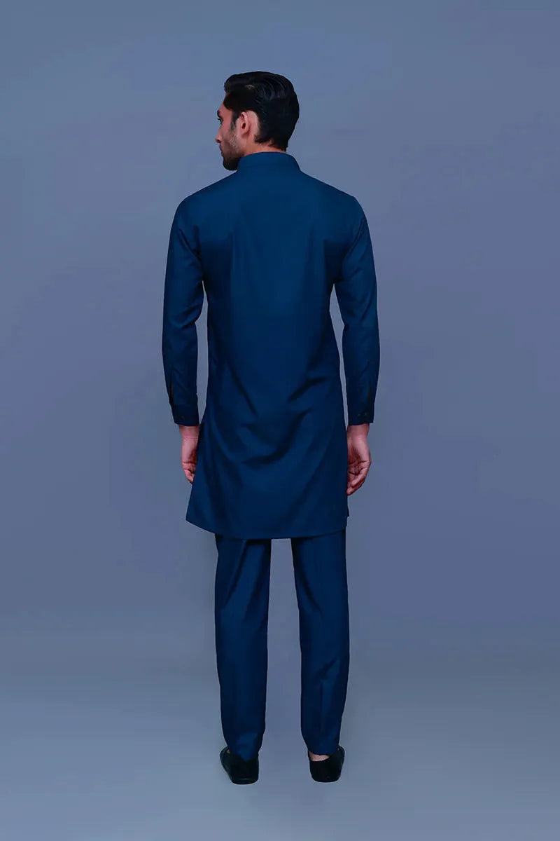 Basic Poly Viscose Reflecting Pond Slim Fit Suit - Amir Adnan