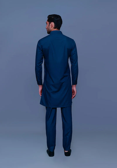 Basic Poly Viscose Reflecting Pond Slim Fit Suit - Amir Adnan