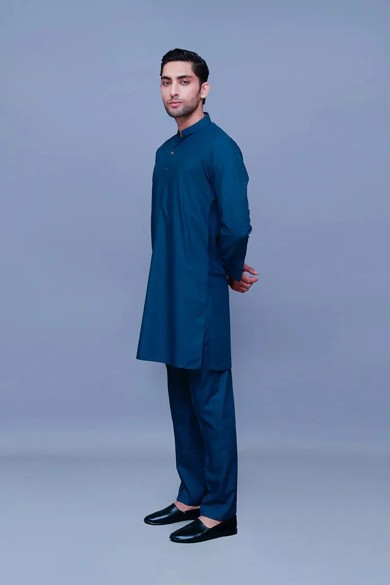 Basic Poly Viscose Reflecting Pond Slim Fit Suit - Amir Adnan