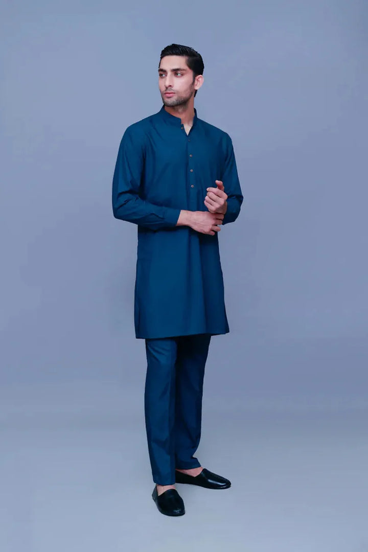 Basic Poly Viscose Reflecting Pond Slim Fit Suit - Amir Adnan