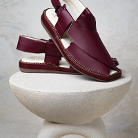Peshawari Chappal - Maroon - Jiah