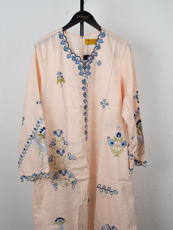 Peach Stitched Suit - Sana Safinaz