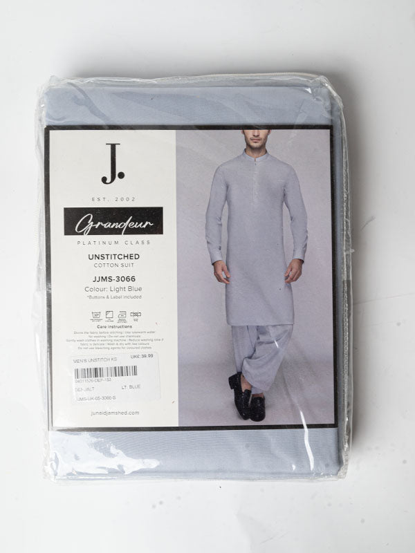 Blue Unstitched Suit - J. Junaid Jamshed