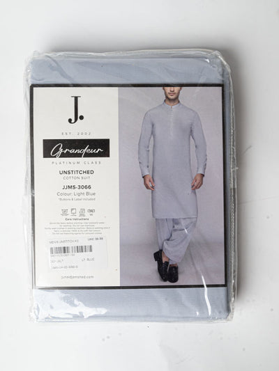 Blue Unstitched Suit - J. Junaid Jamshed