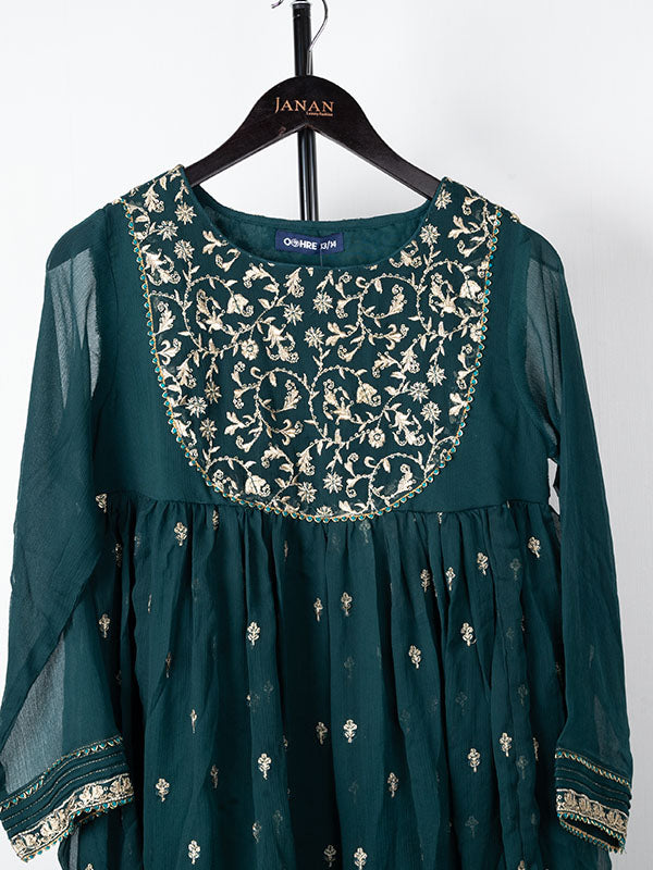 Green Stitched Suit - Ochre