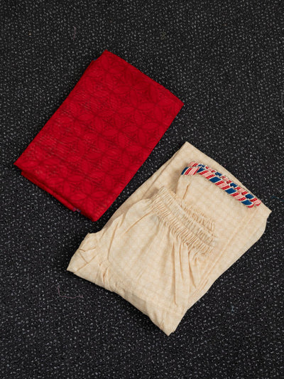 Beige Stitched Suit - Ochre