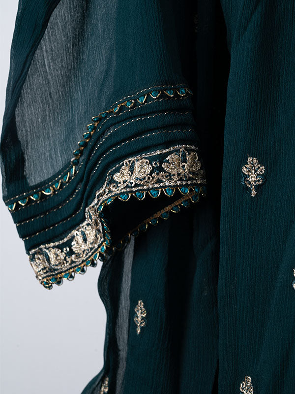 Green Stitched Suit - Ochre