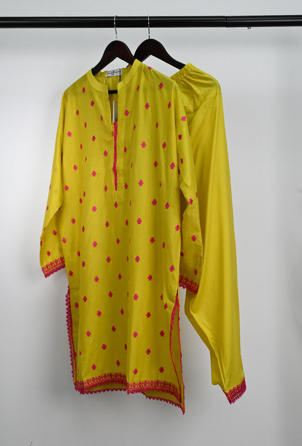 Light Yellow Stitched Suit - Bonanza