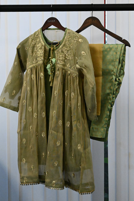 Gold & Green Stitched Suit - Senorita