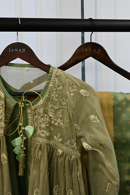 Gold & Green Stitched Suit - Senorita