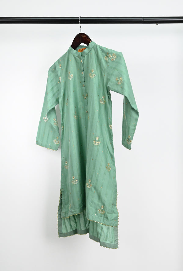 Golden Green Stitched Suit - Senorita
