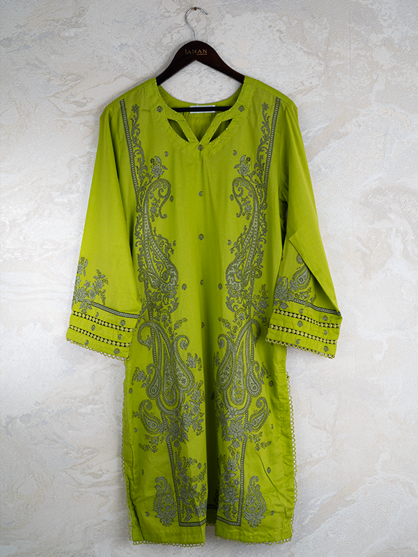 Lawn Green Stitched Suit - Gul Ahmed