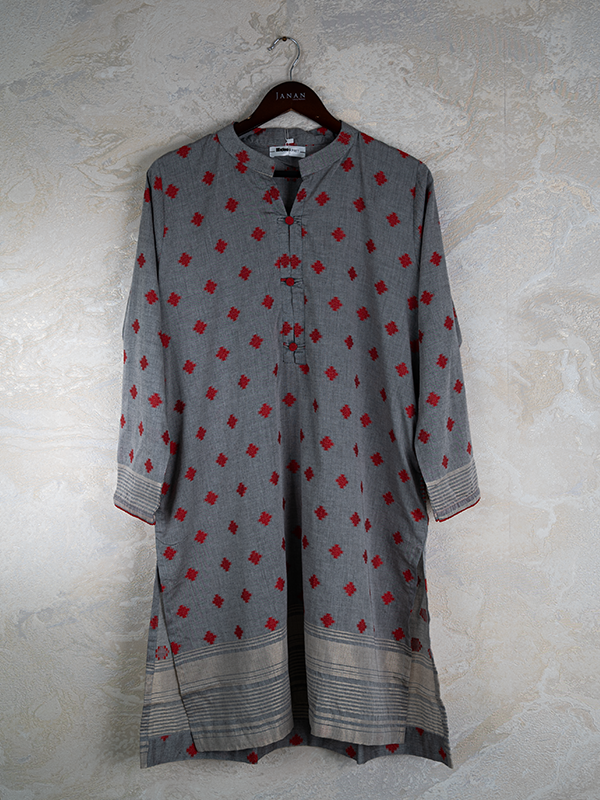 Lawn Grey Stitched Suit - Gul Ahmed