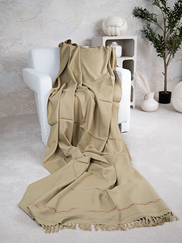 Dhussa Thin Light Brown Shawl - Jiah