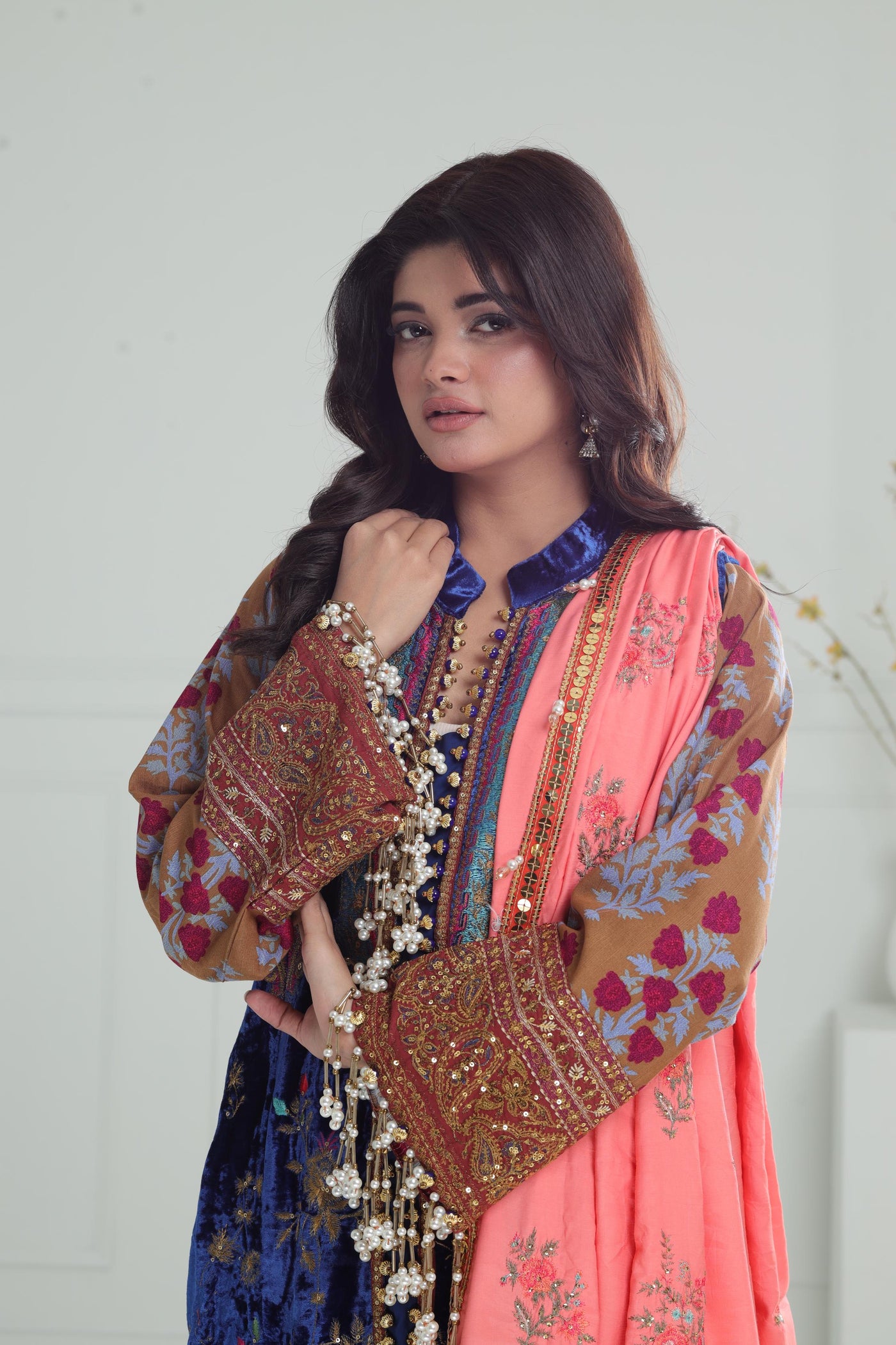 Design 1 - Sana Safinaz Velvet Luxury Stitched Collection