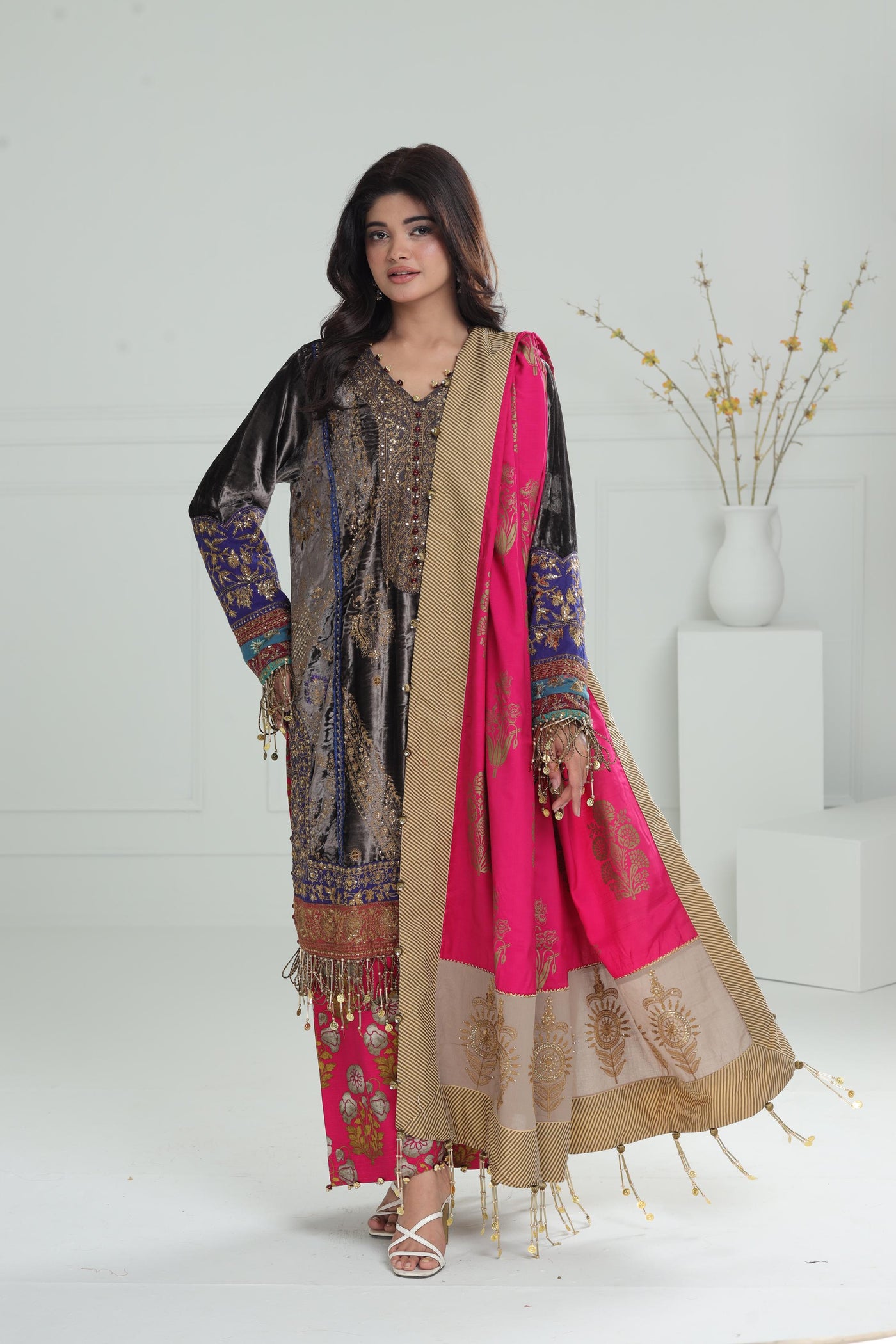 Design 4 - Sana Safinaz Velvet Luxury Stitched Collection