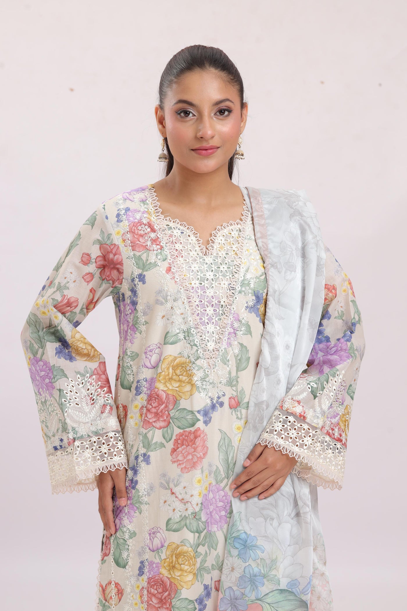 Velouria - Ayzel Printed Embroidered Stitched