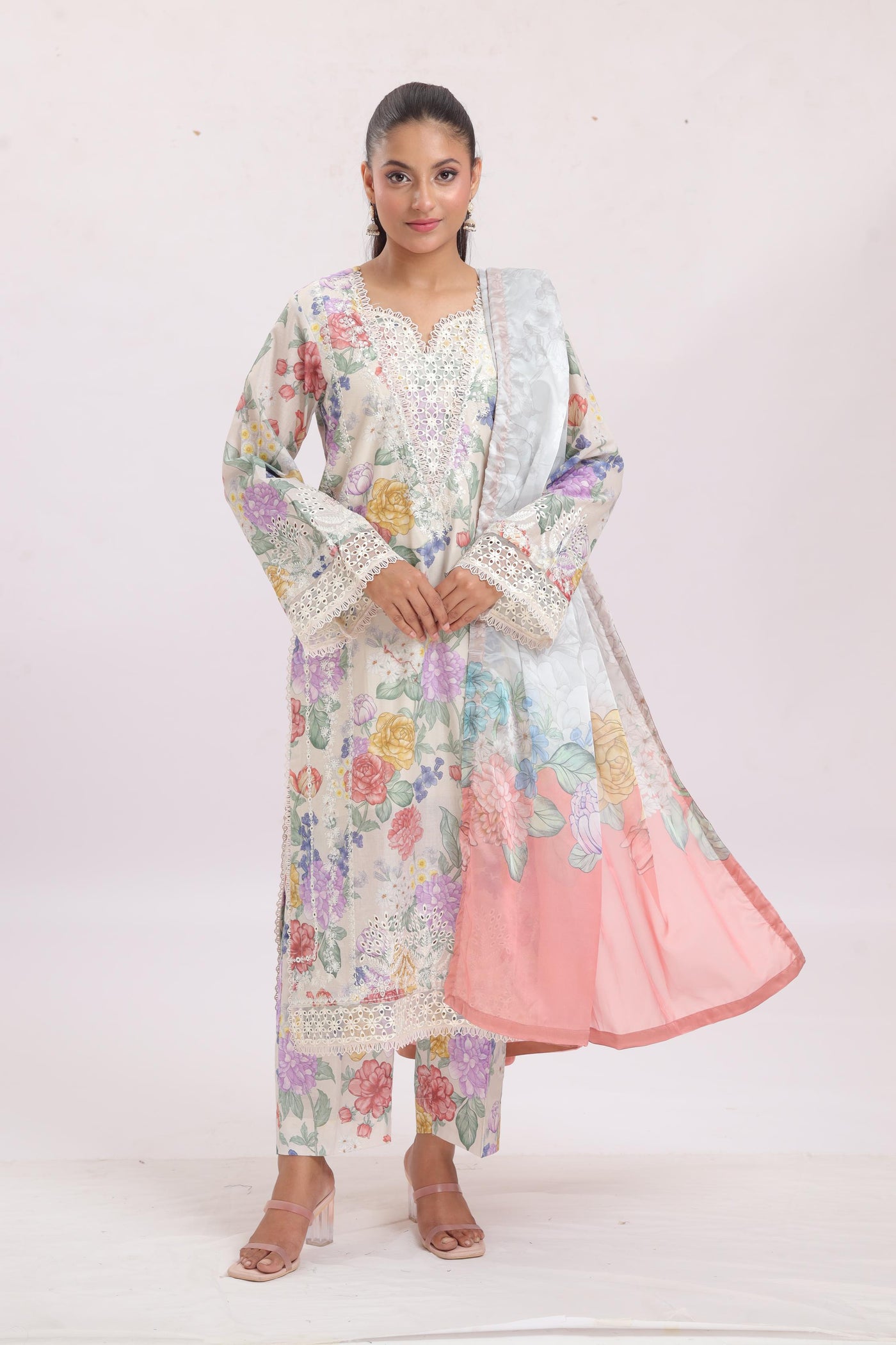 Velouria - Ayzel Printed Embroidered Stitched