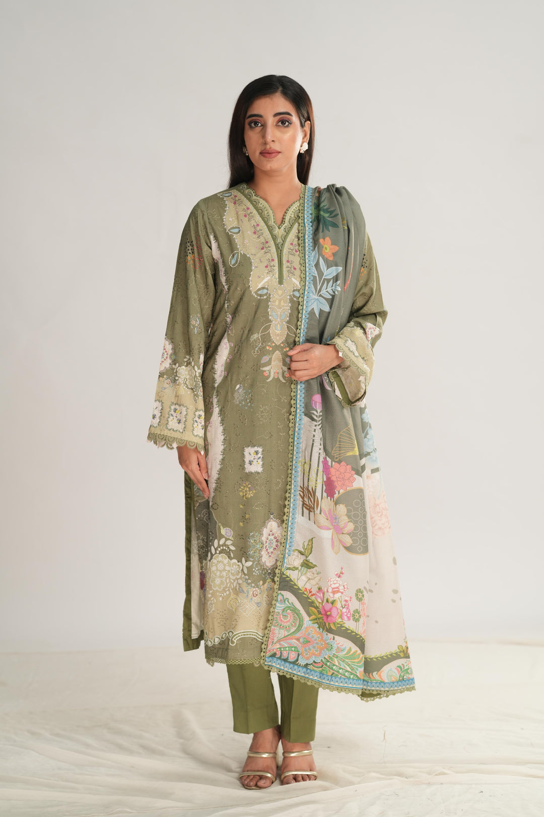 Khanza - Qprints by Qalamkar Stitched