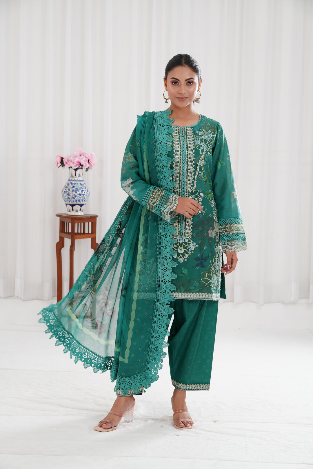 Design 9B - Sobia Nazir Vital Lawn Stitched