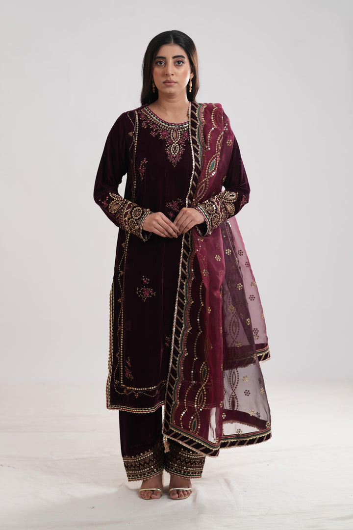 Design 4 - Jazmin Embroidered Formal Velvet Stitched