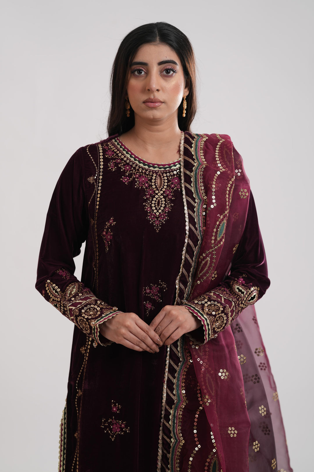 Design 4 - Jazmin Embroidered Formal Velvet Stitched