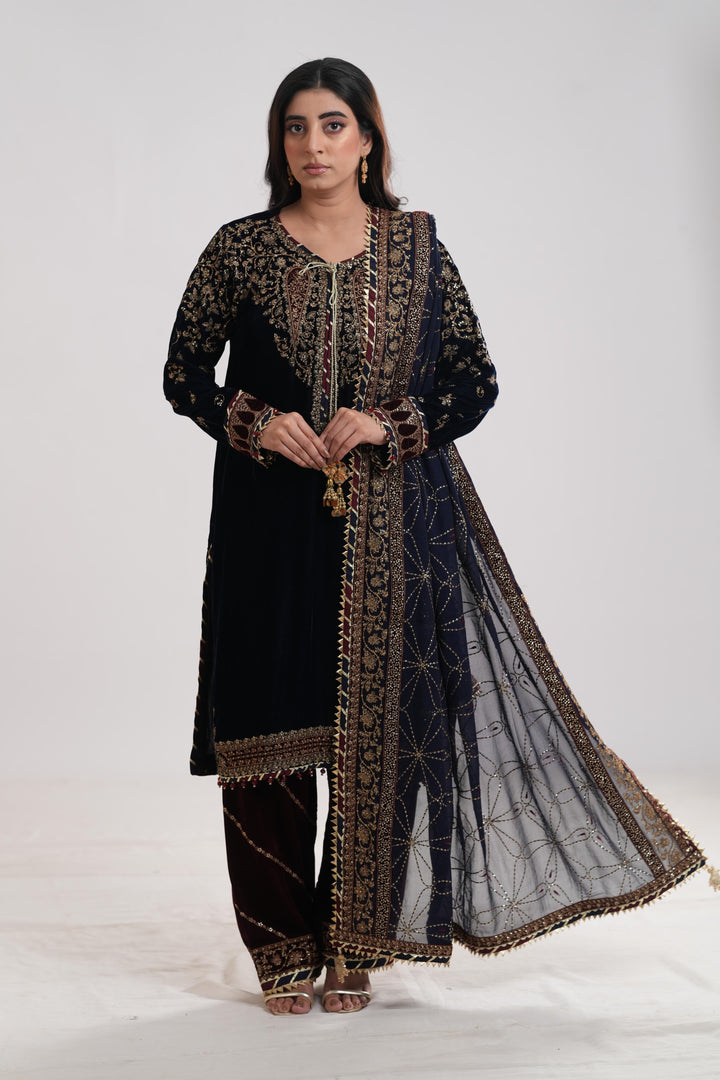 Design 7 - Jazmin Embroidered Formal Velvet Stitched