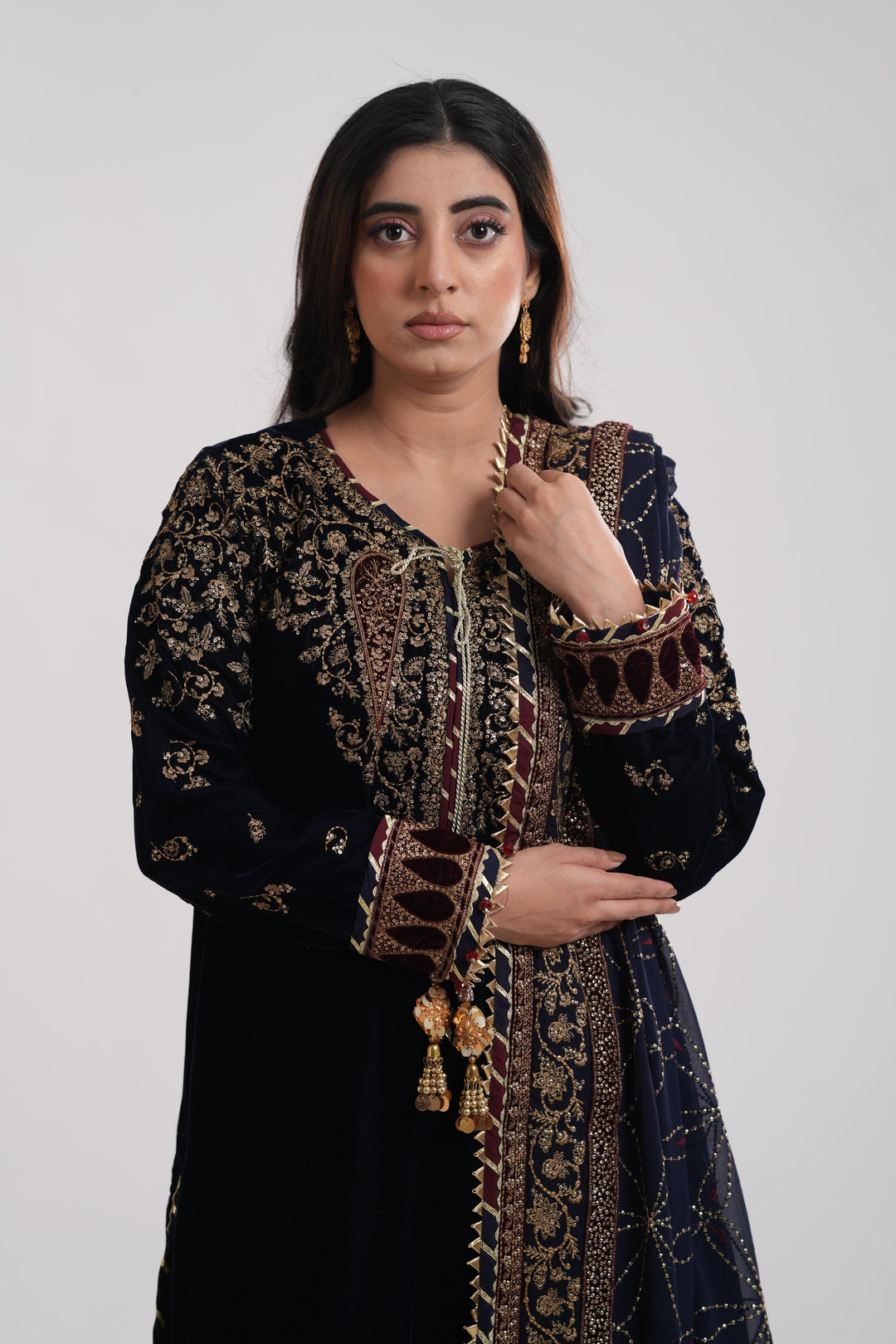 Design 7 - Jazmin Embroidered Formal Velvet Stitched