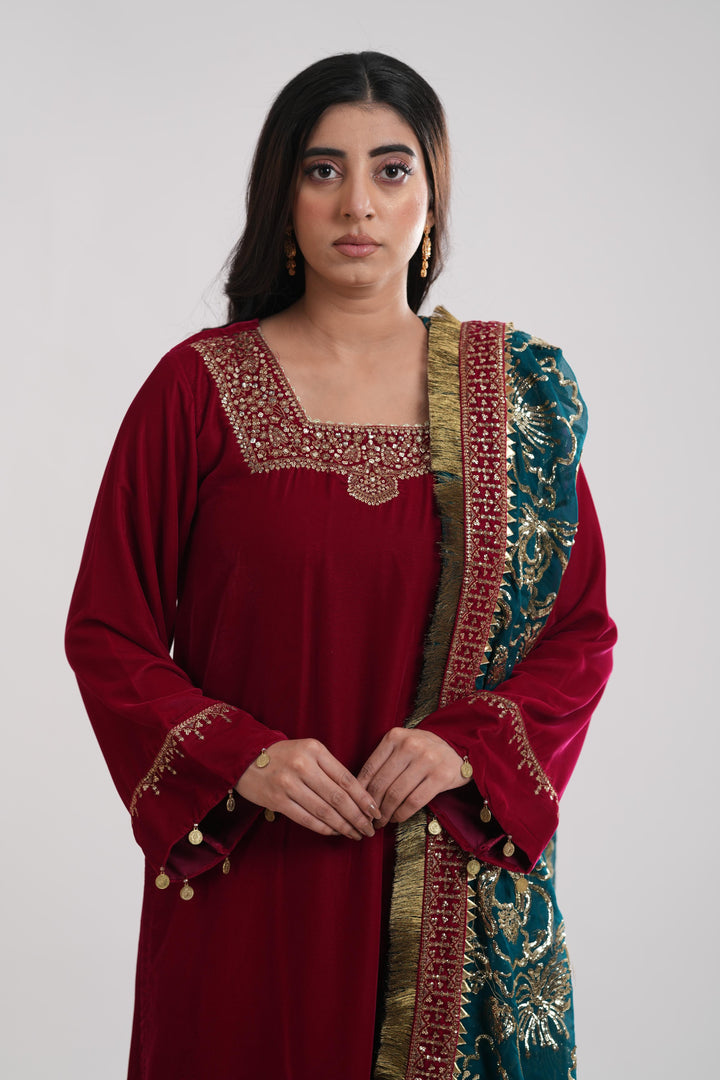 Design 9 - Jazmin Embroidered Formal Velvet Stitched