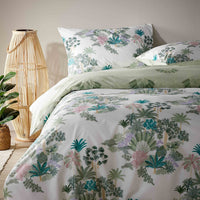 Vantona Essentials Range Jungle Toile Duvet Cover Set - Cream