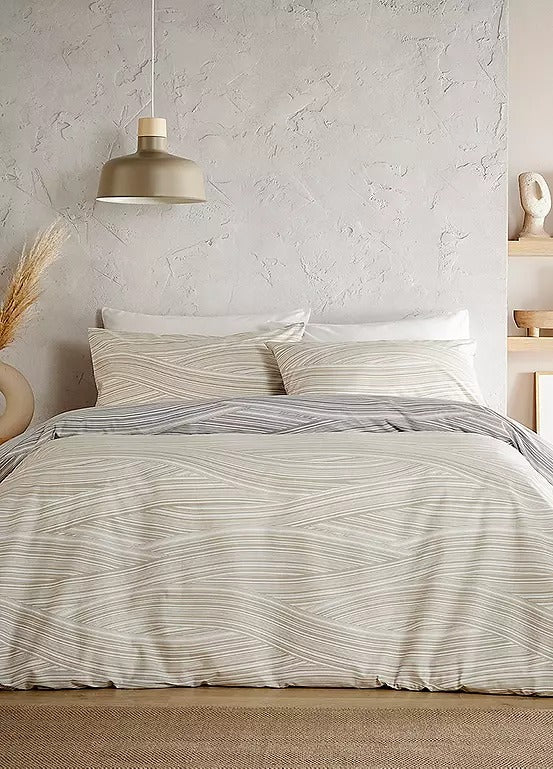 Vantona Essentials Dunes Duvet Cover Set - Grey